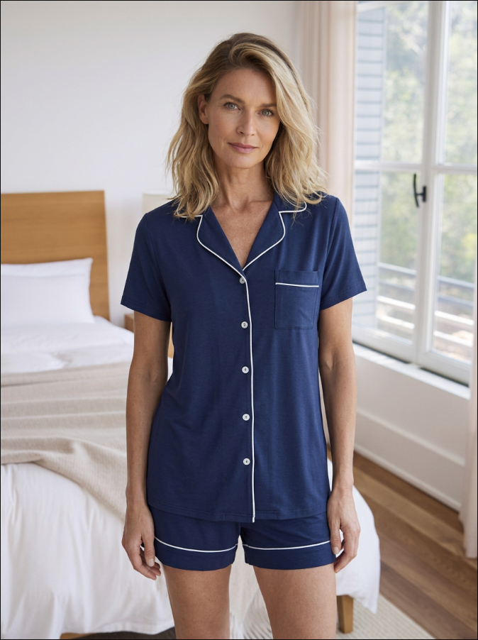 Kortærmet Pyjamasskjorte